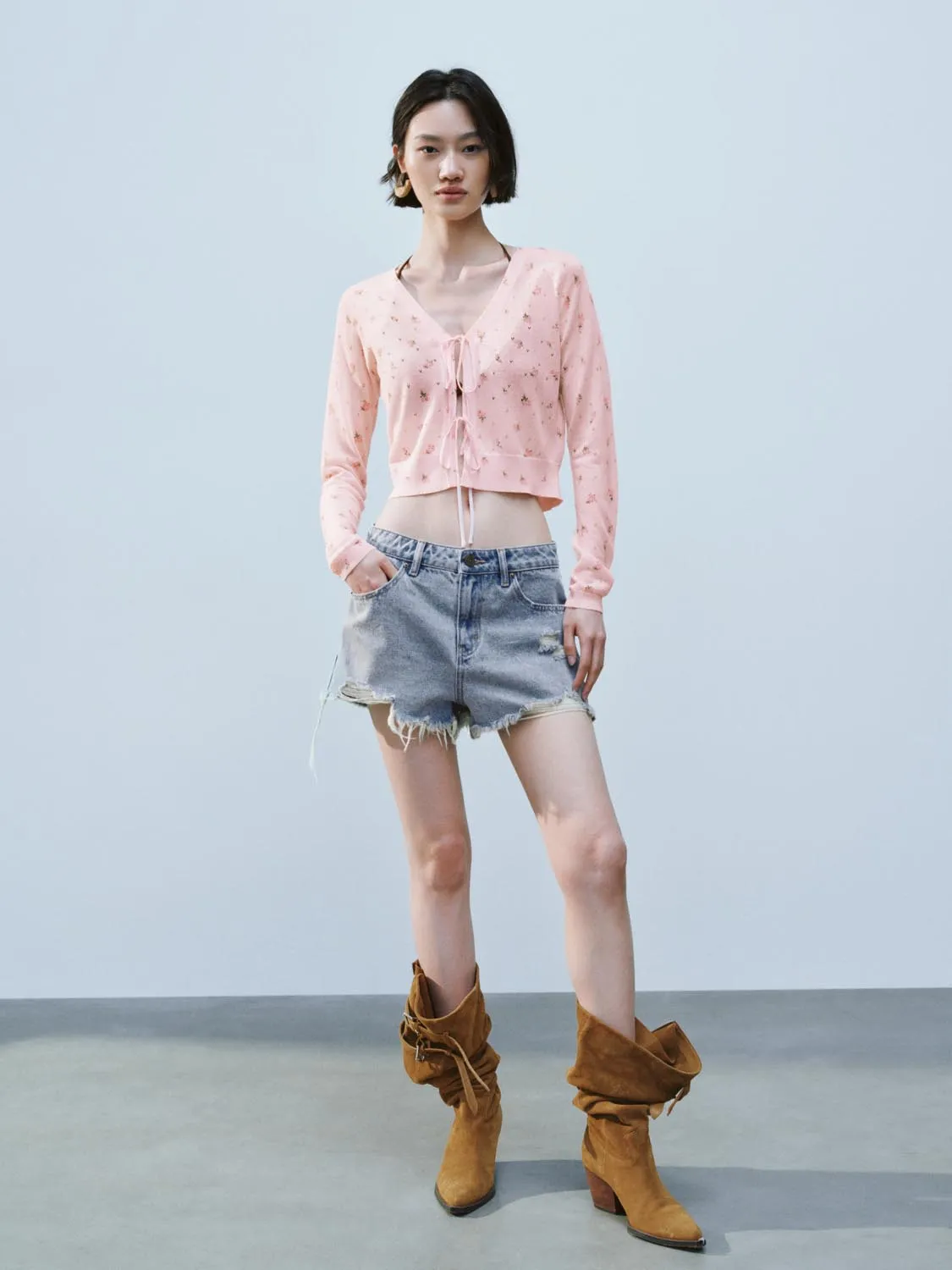 Floral Knitted Cardigans sold by Urban Revivo product image thumbnail 4