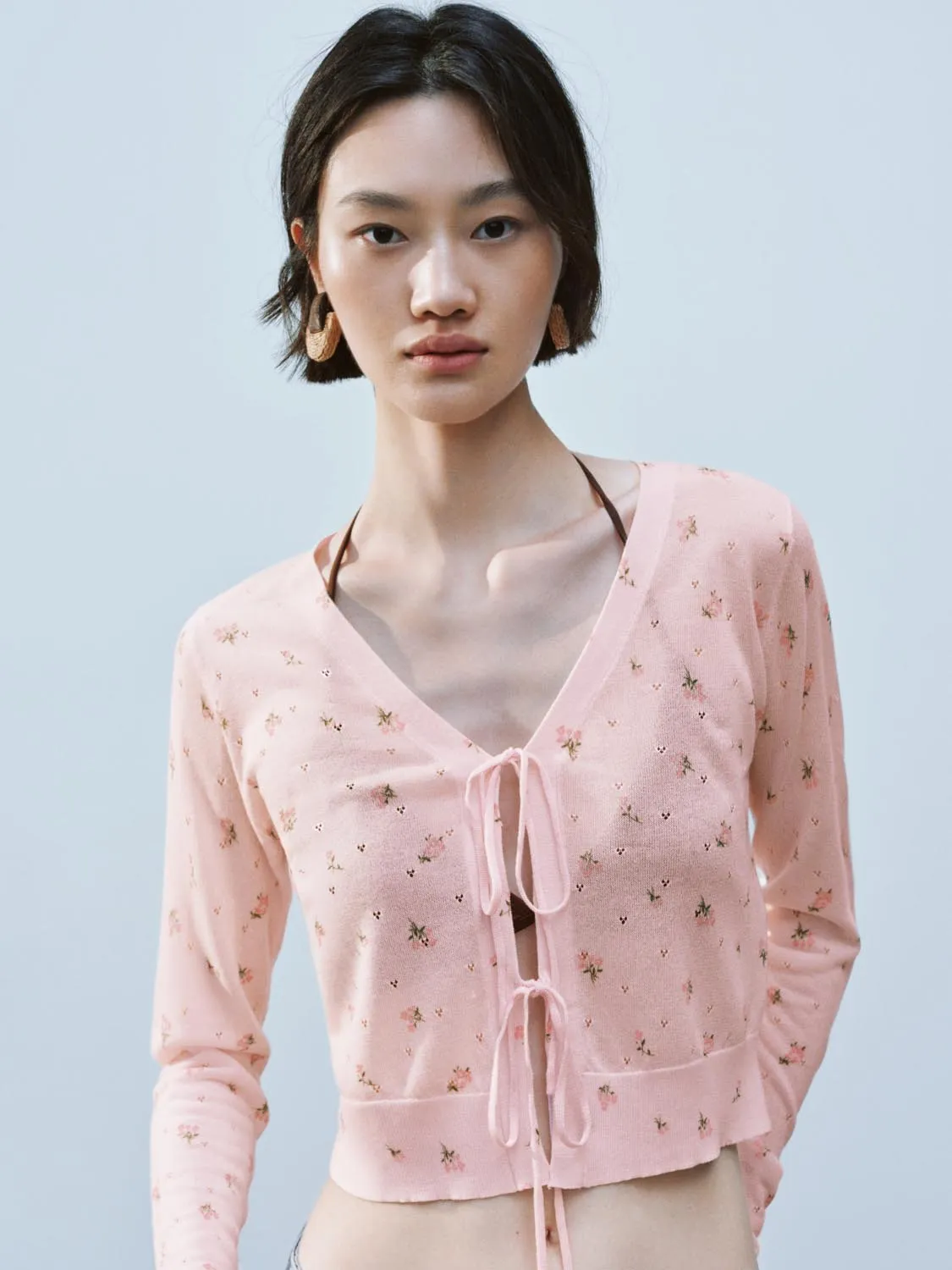 Floral Knitted Cardigans sold by Urban Revivo product image thumbnail 3