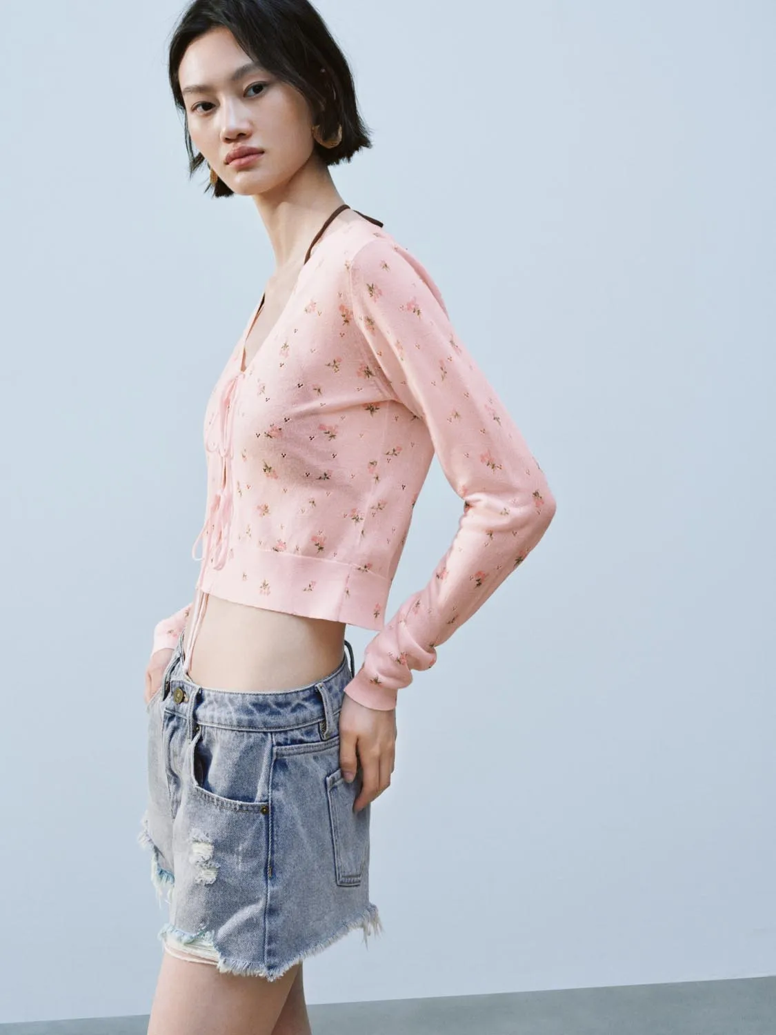 Floral Knitted Cardigans sold by Urban Revivo product image thumbnail 2