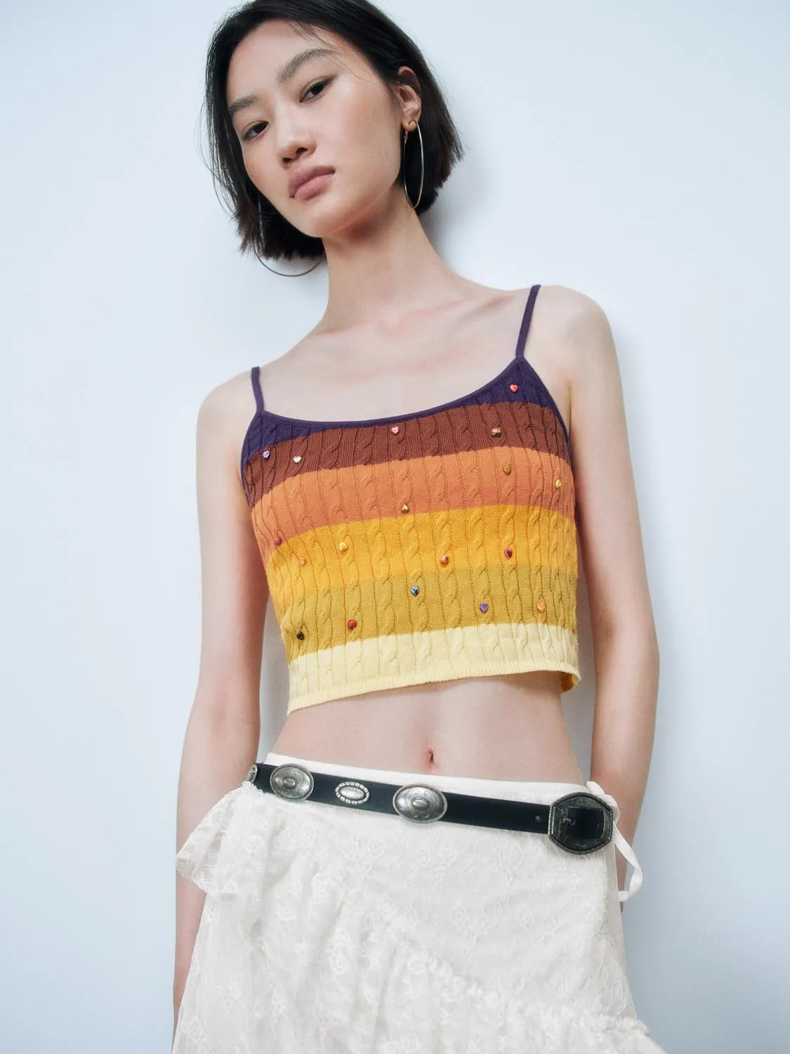 Cable Knitted Cami Tops sold by Urban Revivo product image thumbnail 2