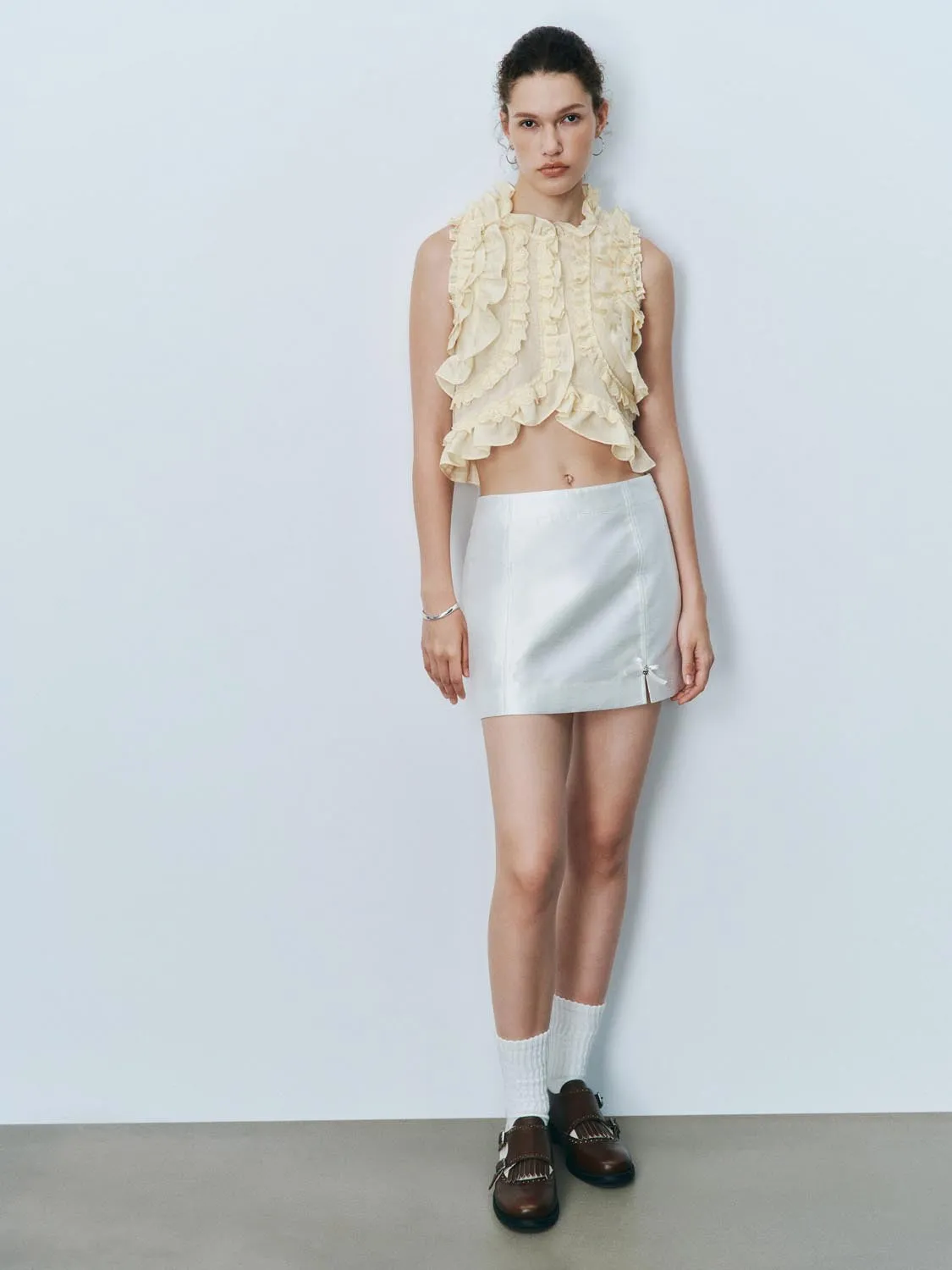 Ruffle Sleeveless Shirts sold by Urban Revivo product image thumbnail 5