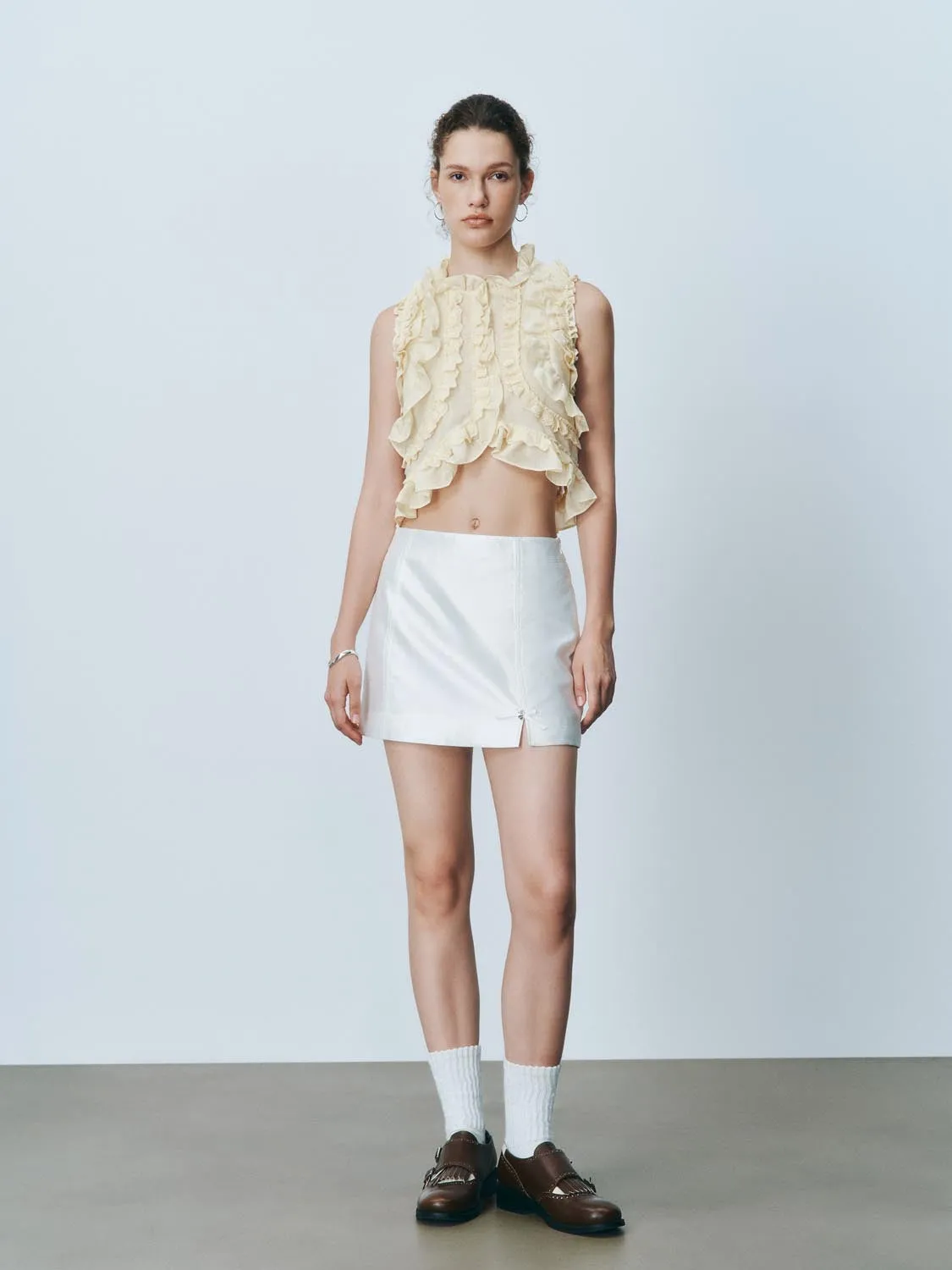 Ruffle Sleeveless Shirts sold by Urban Revivo product image thumbnail 4
