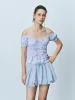 Off Shoulder Plaid Blouses sold by Urban Revivo