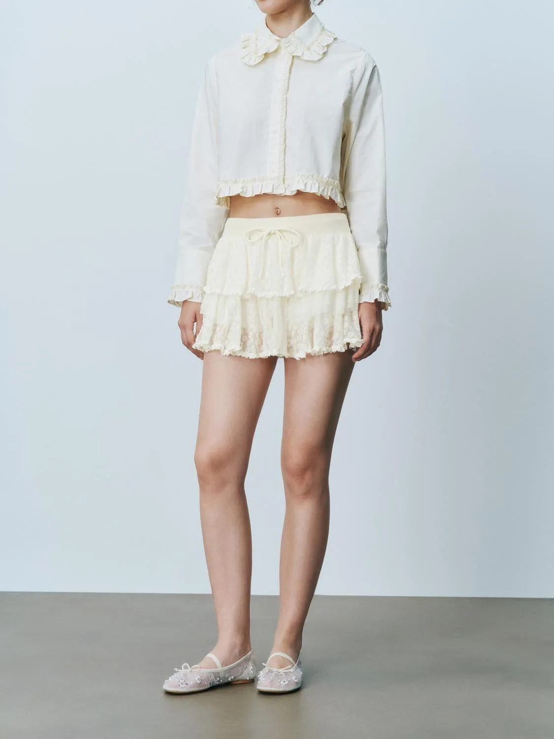 Tiered A-Line Mini Skirts sold by Urban Revivo product image thumbnail 2