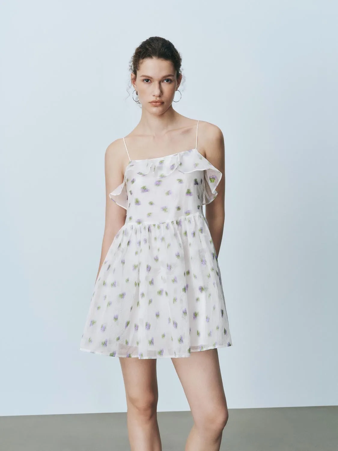 Floral Ruffle A-Line Dresses sold by Urban Revivo