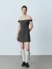 Ruffle Trim A-Line Mini Dresses sold by Urban Revivo