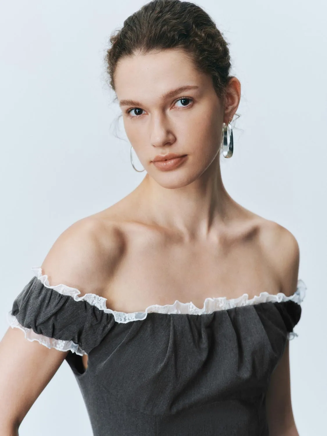 Ruffle Trim A-Line Mini Dresses sold by Urban Revivo product image thumbnail 3
