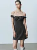 Ruffle Trim A-Line Mini Dresses sold by Urban Revivo
