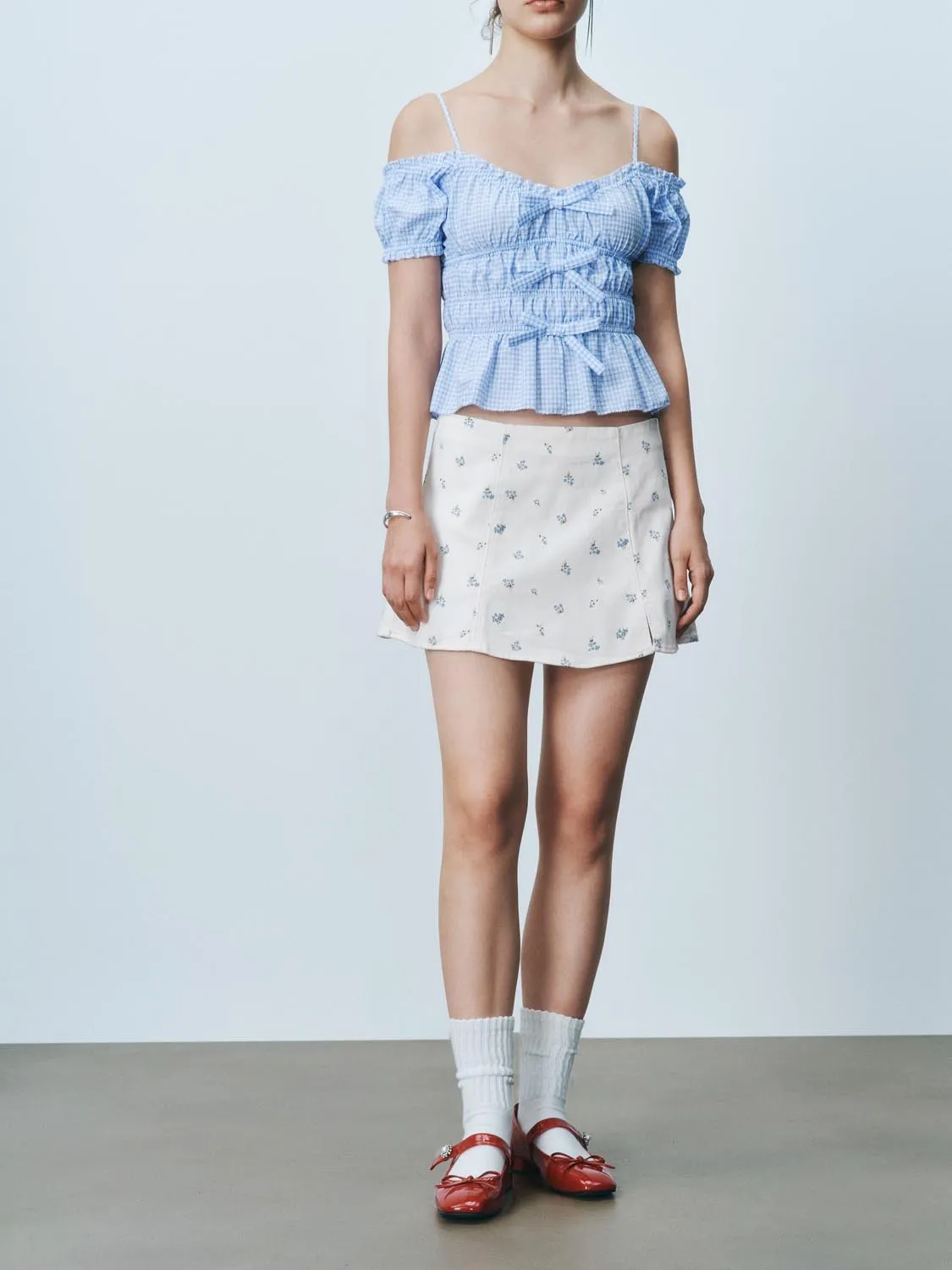 Floral Denim Mini Skirts sold by Urban Revivo product image thumbnail 2