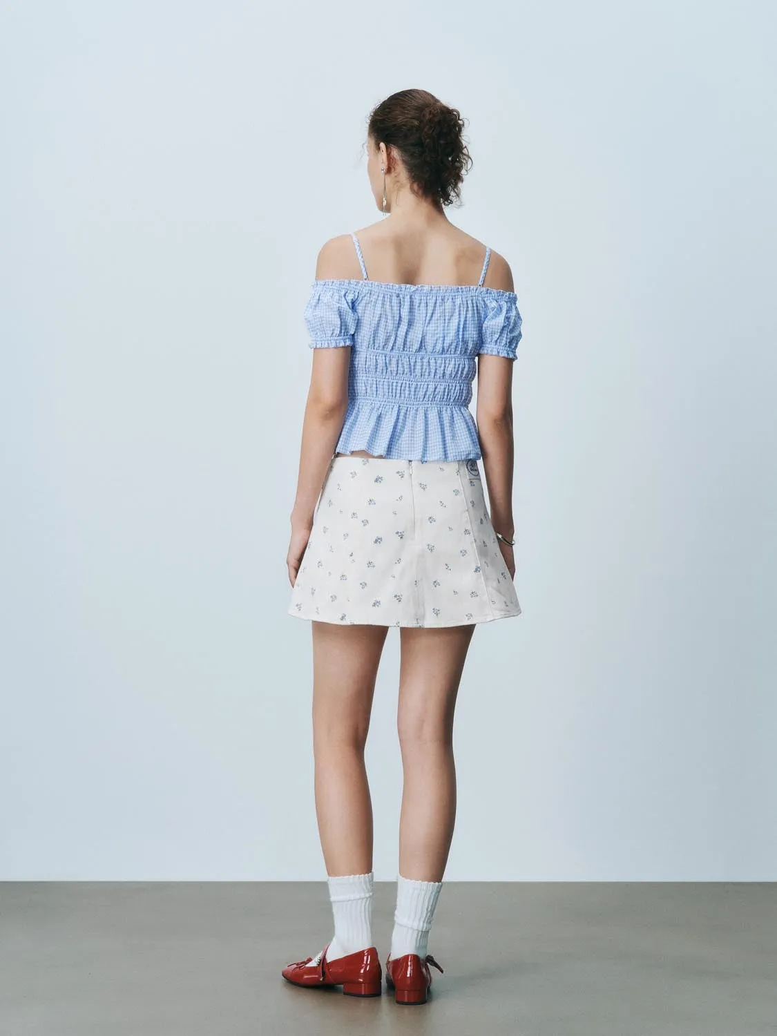 Floral Denim Mini Skirts sold by Urban Revivo product image thumbnail 4