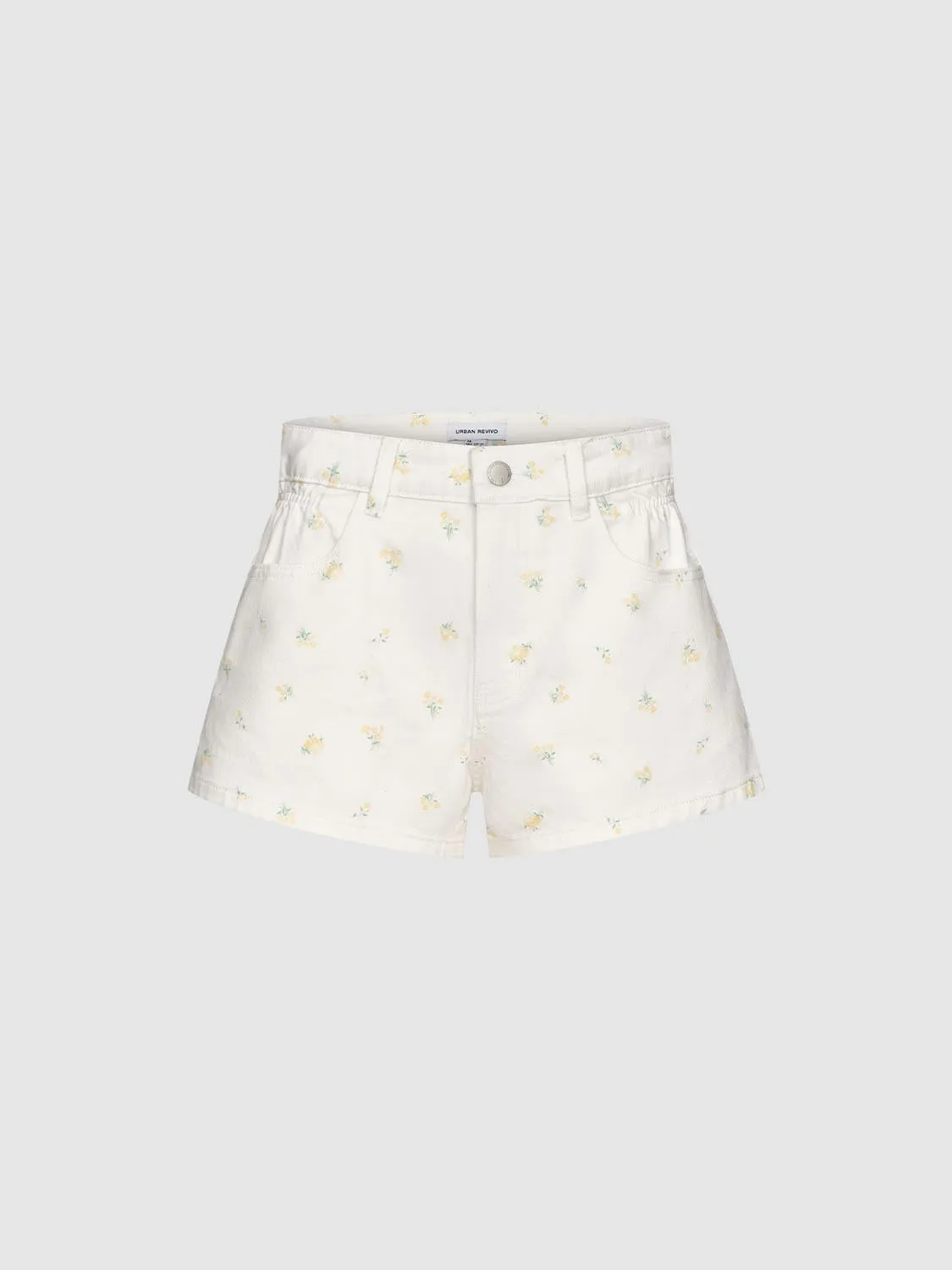 Floral Denim Shorts sold by Urban Revivo