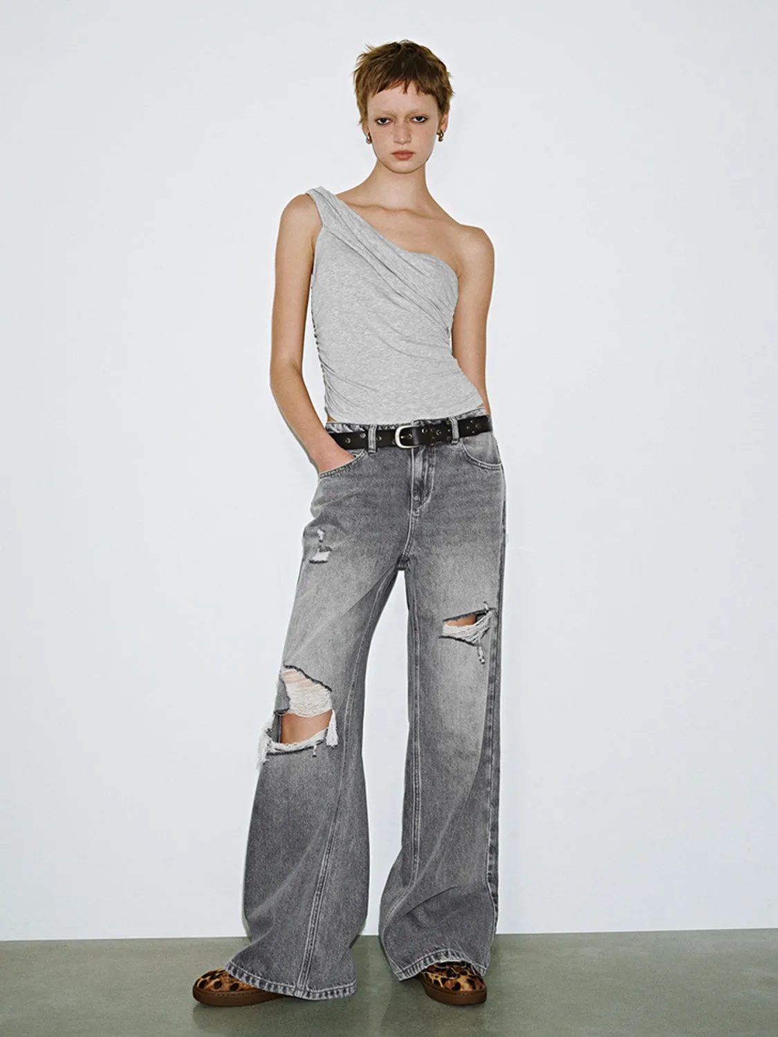 One Shoulder Tank Tops sold by Urban Revivo product image thumbnail 4