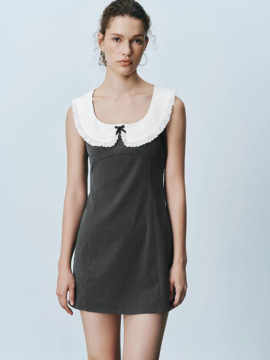 Peter Pan Collar Sleeveless Dress sold by Urban Revivo