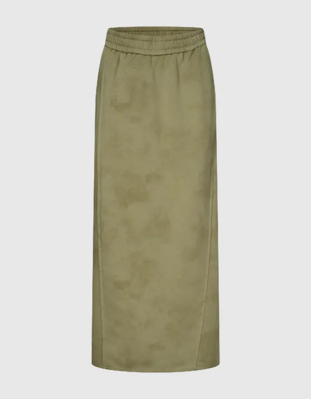 Elastic Waist Midi Straight Skirt sold by Urban Revivo