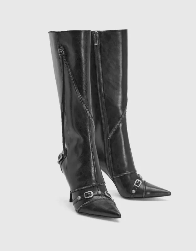 Kitten Heeled Pointed Toe Boots sold by Urban Revivo