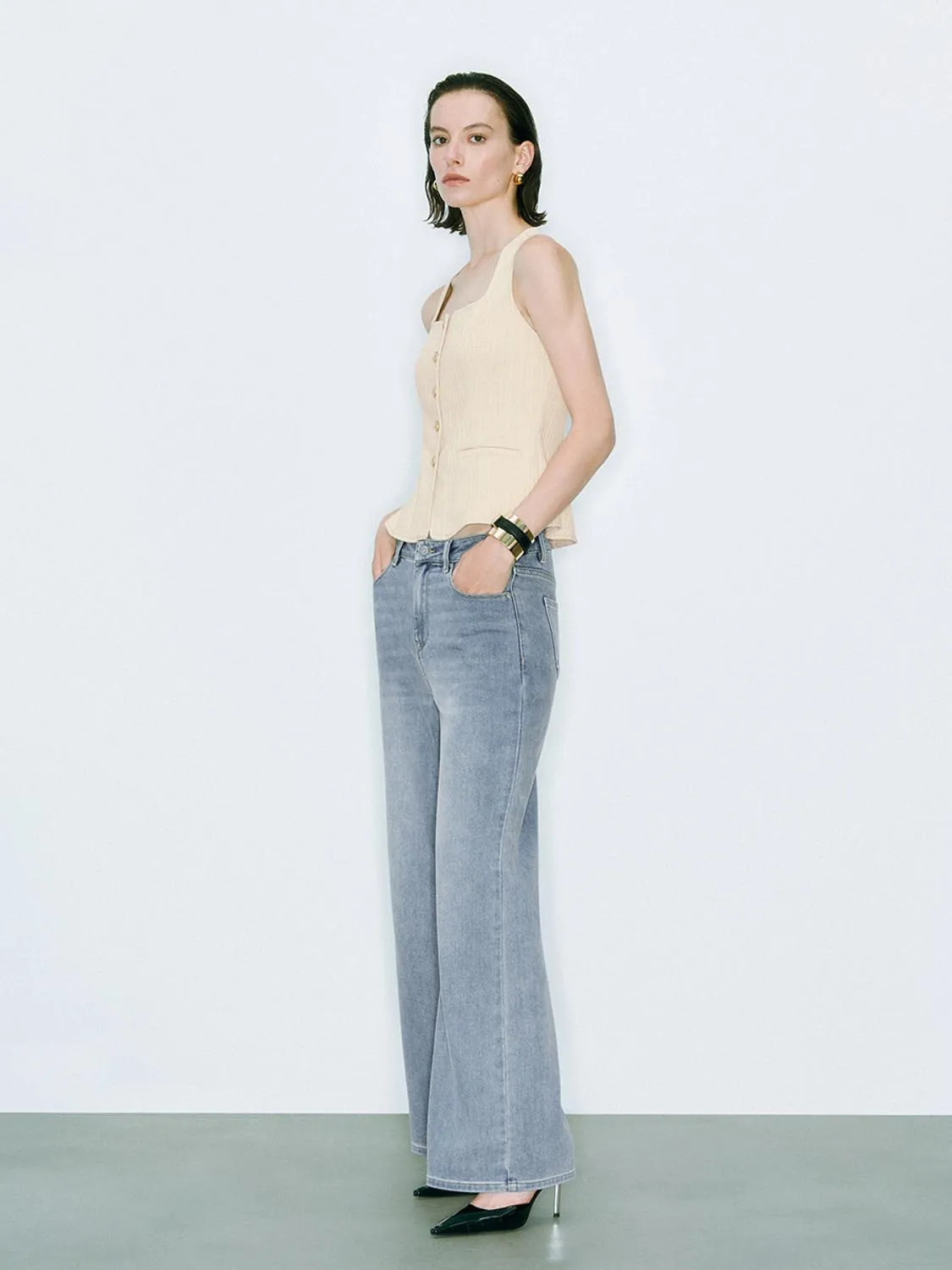 Denim Sleeveless Tops sold by Urban Revivo product image thumbnail 4
