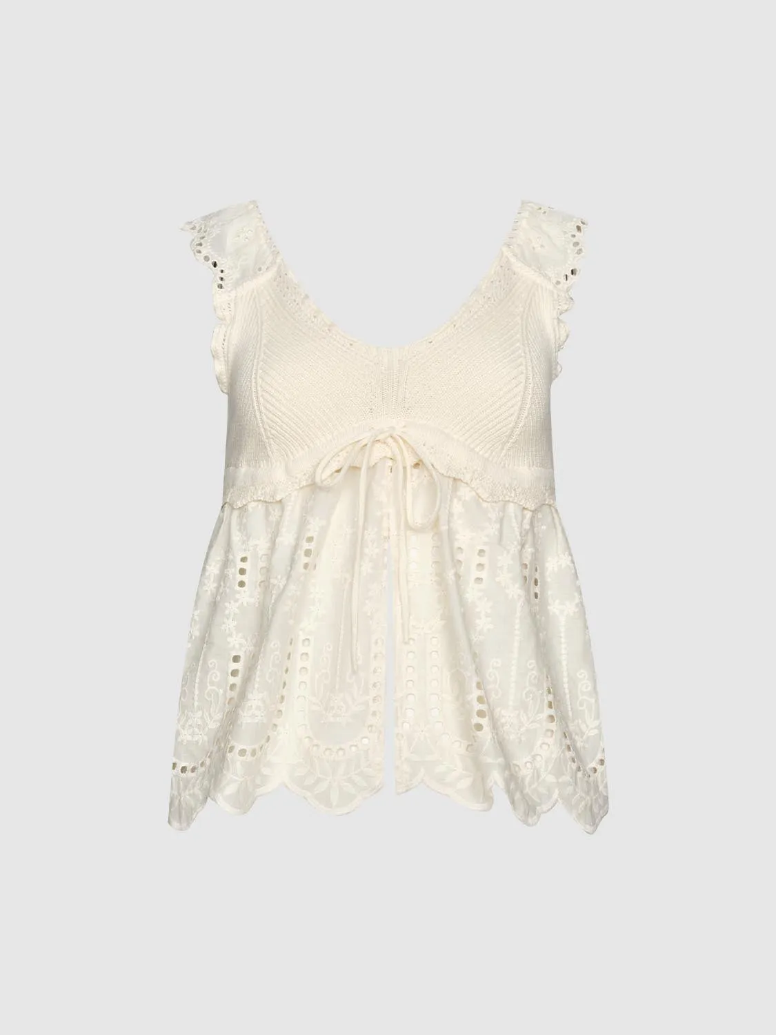 Eyelet Lace Blouses sold by Urban Revivo product image thumbnail 3