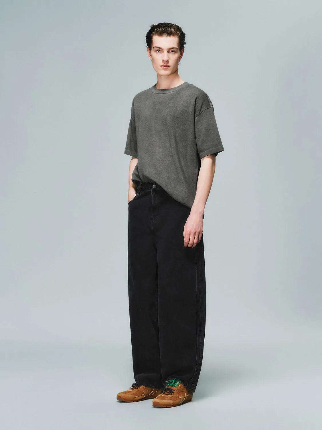 Knitted Short Sleeve T-Shirts sold by Urban Revivo product image thumbnail 4