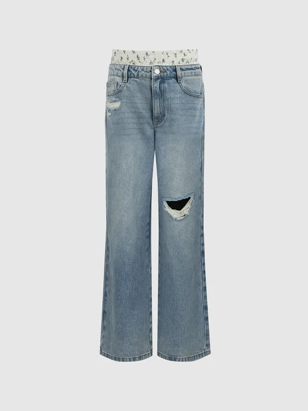 Ripped Denim Jeans sold by Urban Revivo
