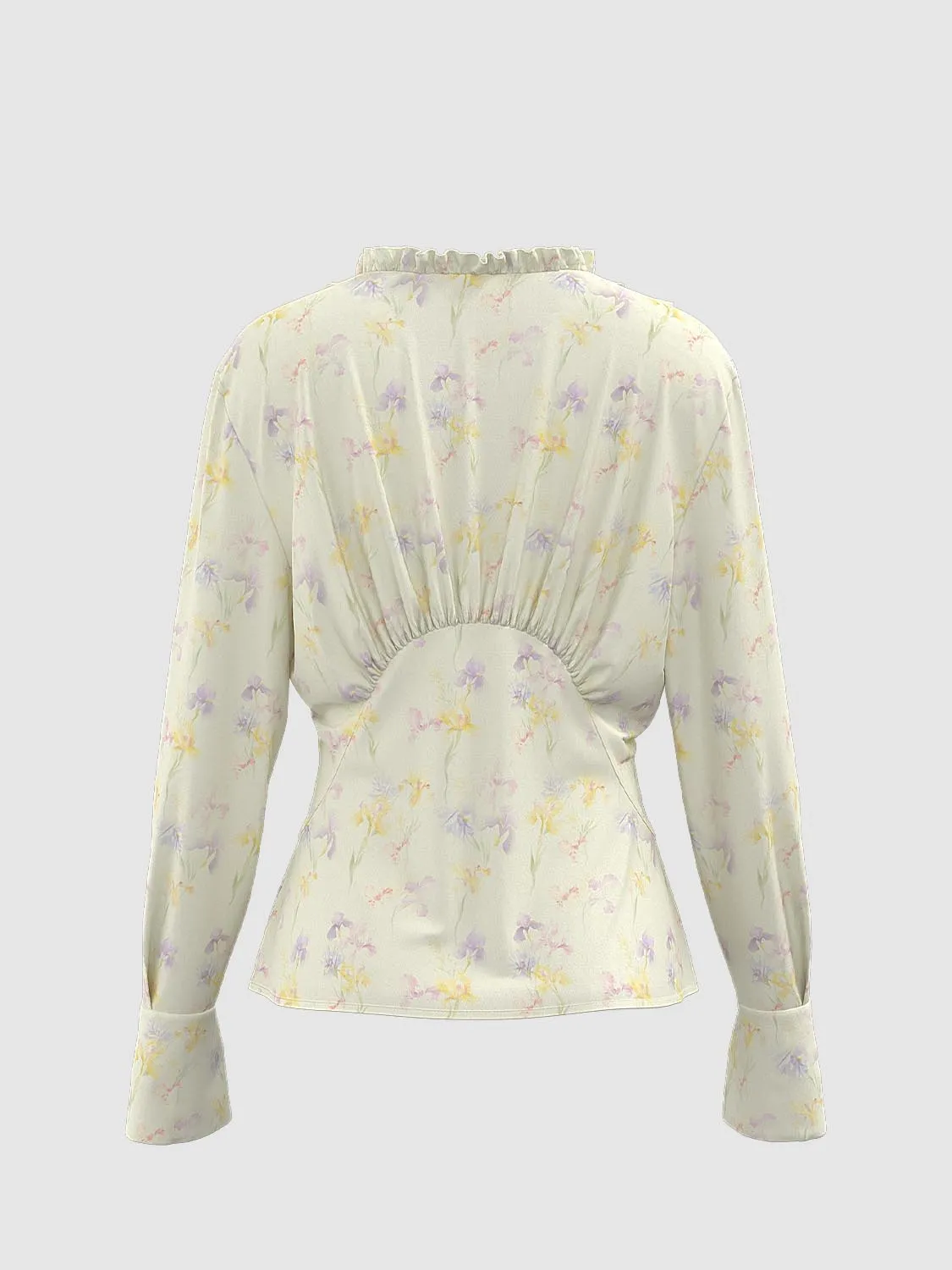 Ruffle Hem Floral Blouses sold by Urban Revivo product image thumbnail 2