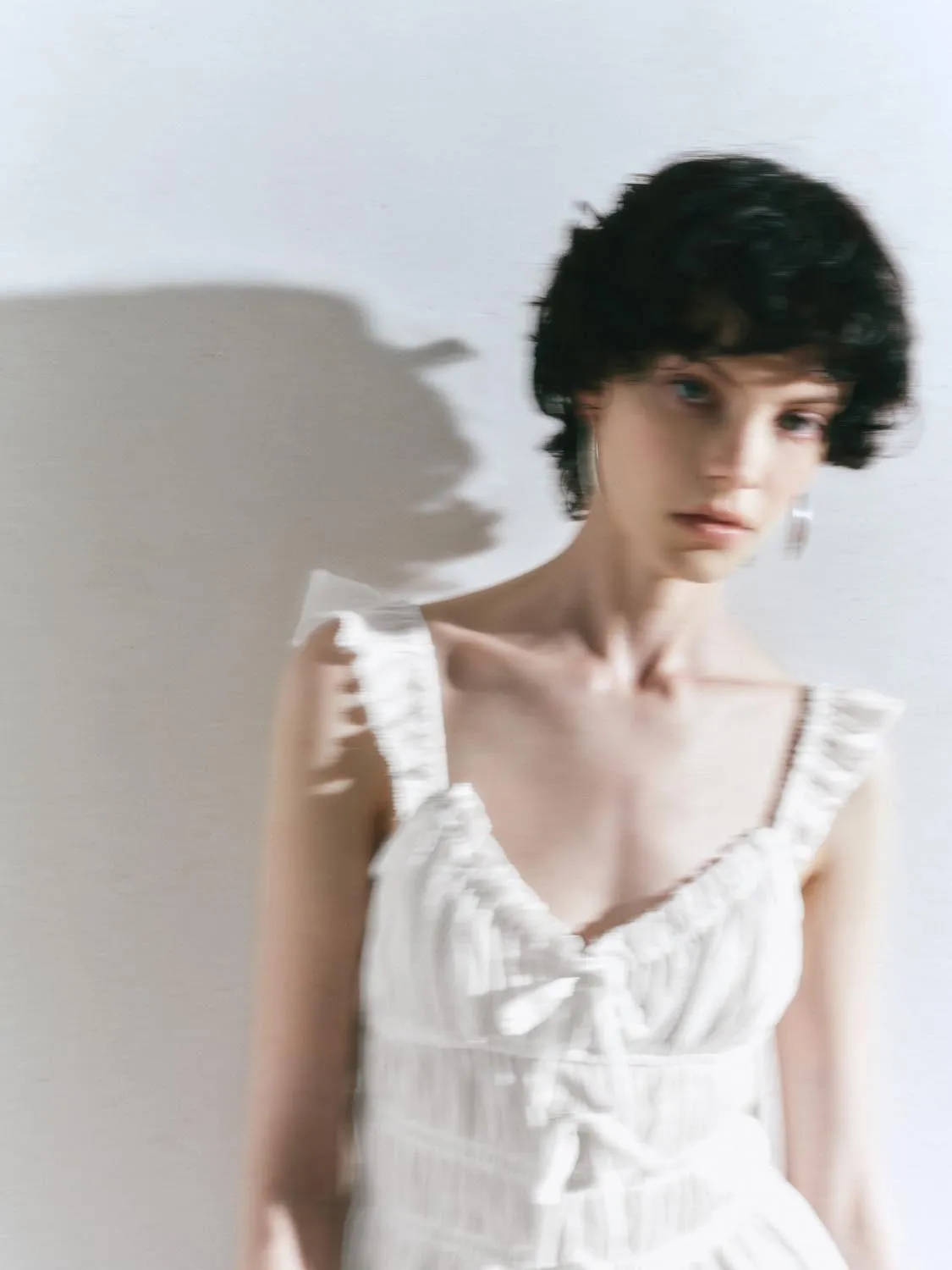 Ruffle Strap Shirred Cami Tops sold by Urban Revivo product image thumbnail 2