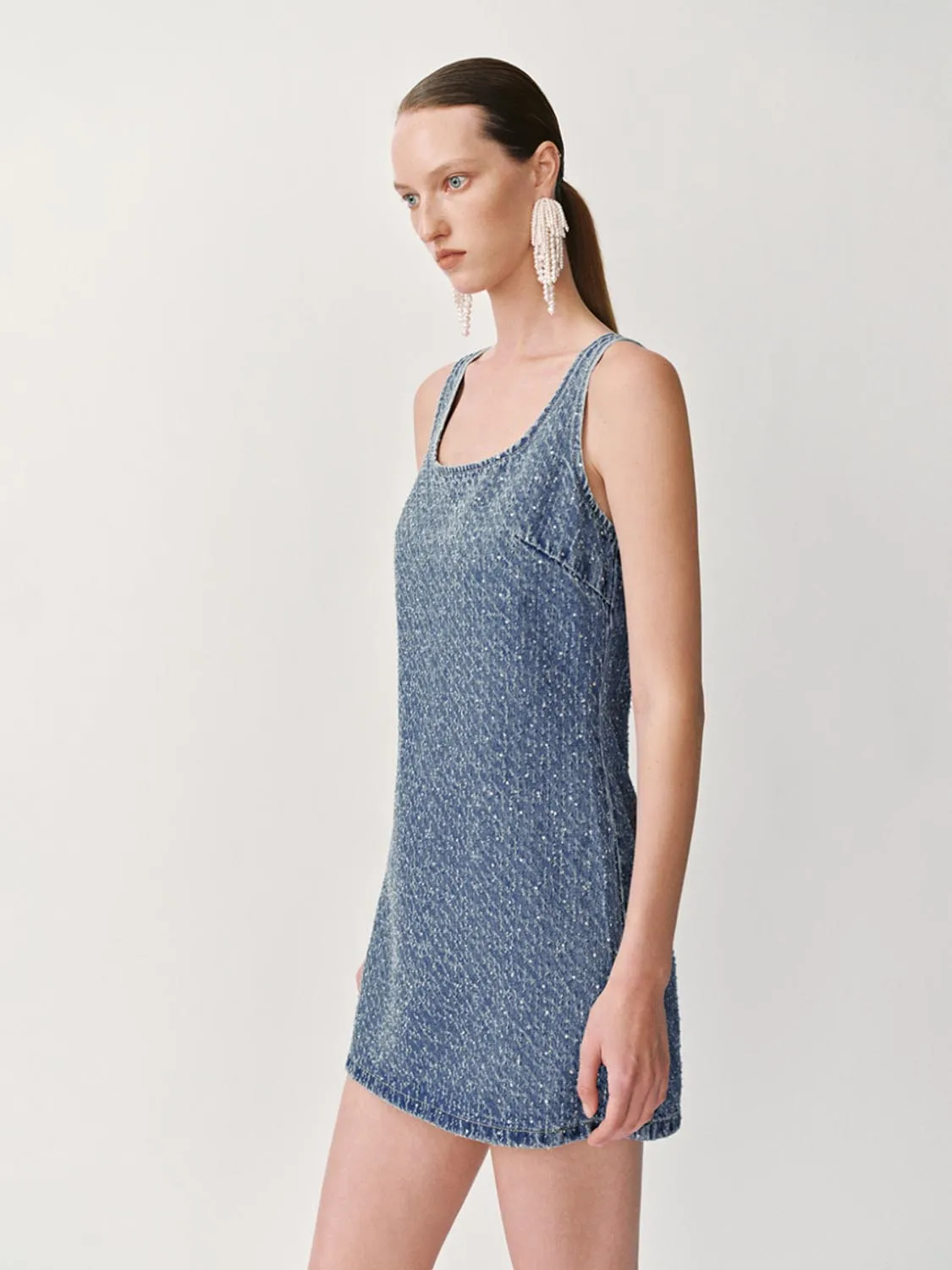 Sleeveless Denim Dresses sold by Urban Revivo product image thumbnail 5