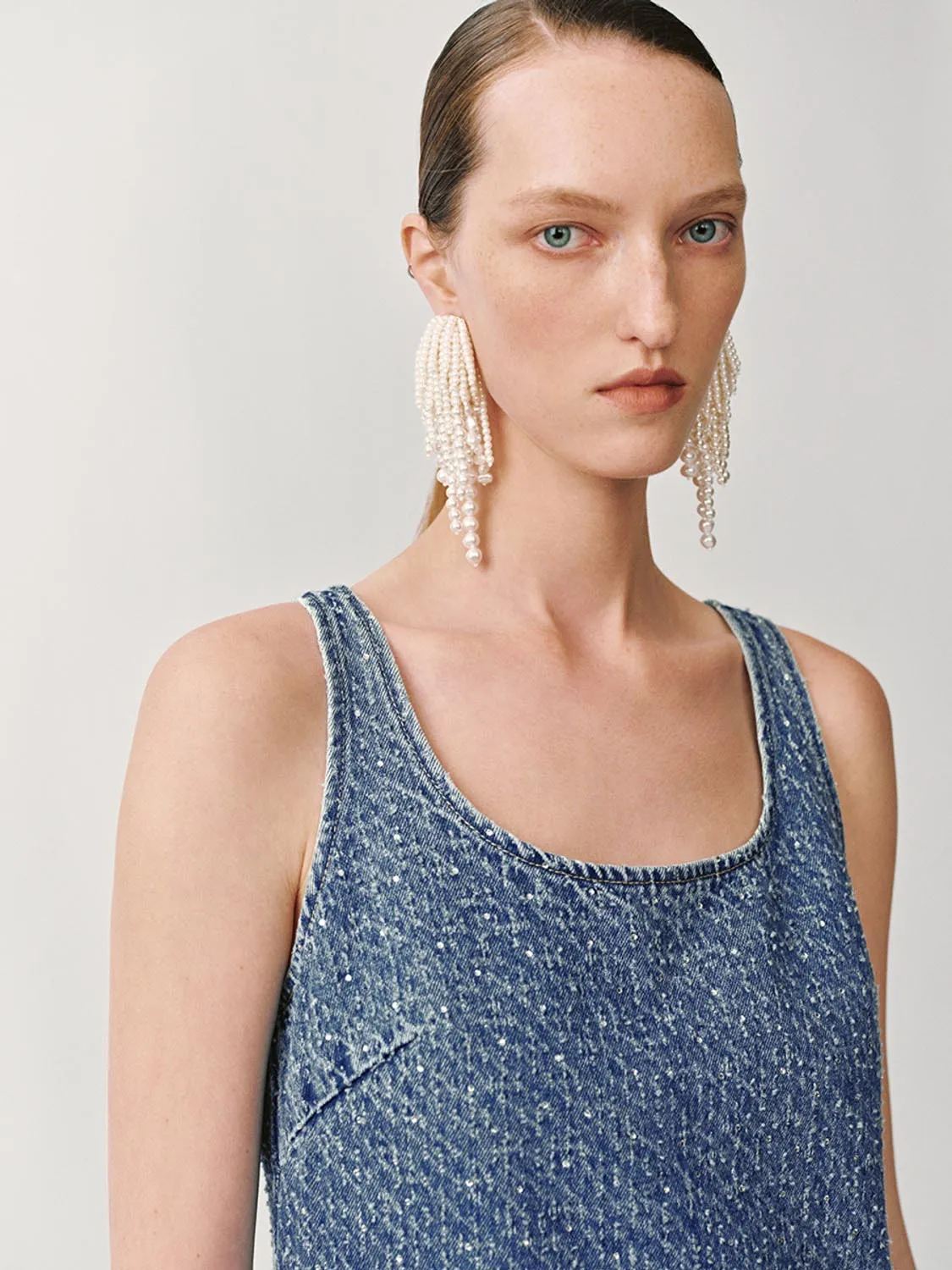 Sleeveless Denim Dresses sold by Urban Revivo product image thumbnail 3