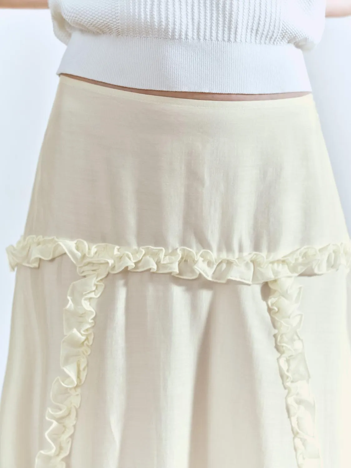 Slip Ruffle Maxi Skirts sold by Urban Revivo product image thumbnail 5