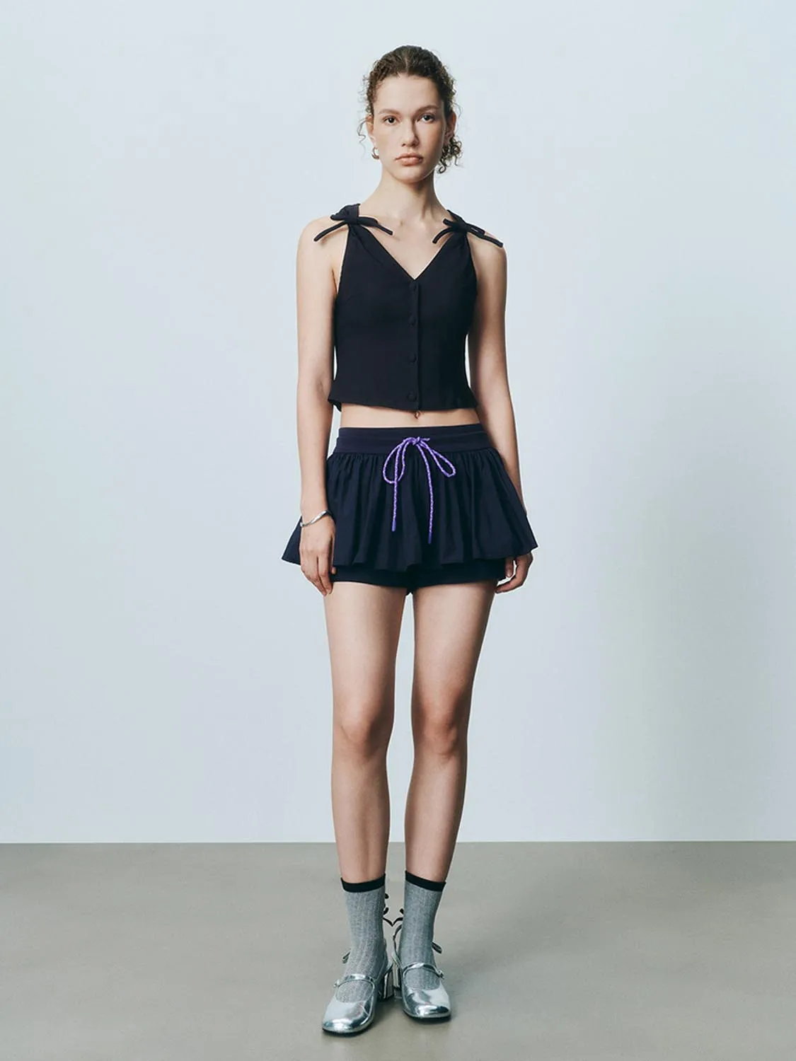 V-Neck Bow Décor Blouses sold by Urban Revivo product image thumbnail 4