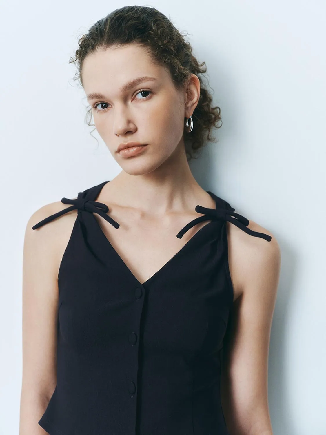 V-Neck Bow Décor Blouses sold by Urban Revivo product image thumbnail 3