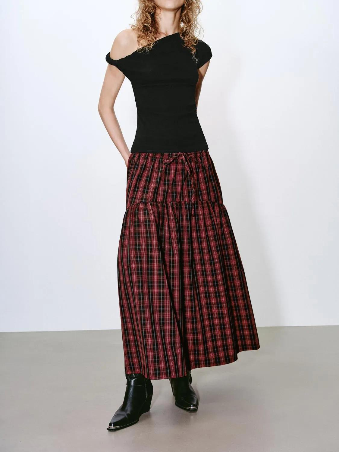 Plaid Maxi Skirts sold by Urban Revivo product image thumbnail 3