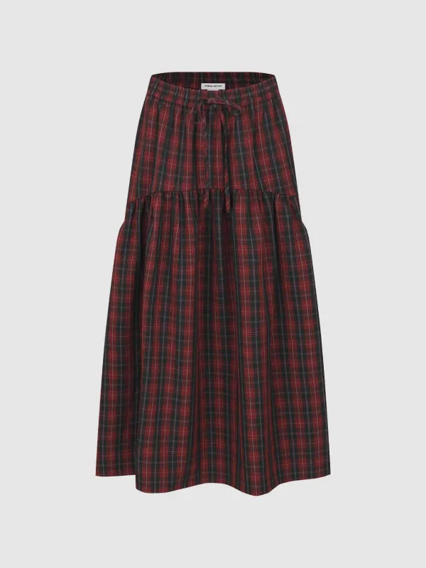 Plaid Maxi Skirts sold by Urban Revivo