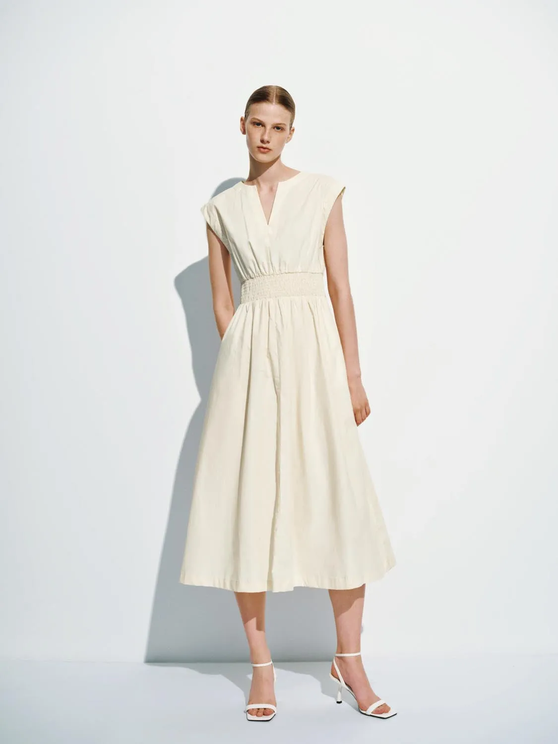 V-Neck Cap Sleeve Skater Dresses sold by Urban Revivo product image thumbnail 5