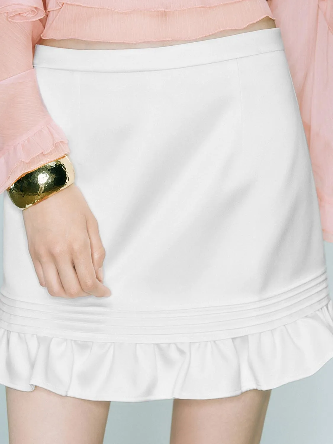 Ruffle Hem Straight Mini Skirts sold by Urban Revivo product image thumbnail 4