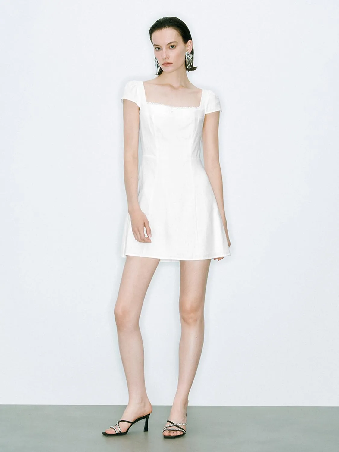 Square Neck A-Line Dresses sold by Urban Revivo product image thumbnail 4