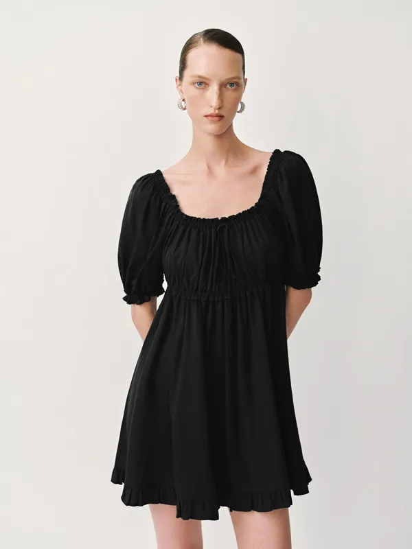 Puff Sleeve A-Line Dresses made by Urban Revivo