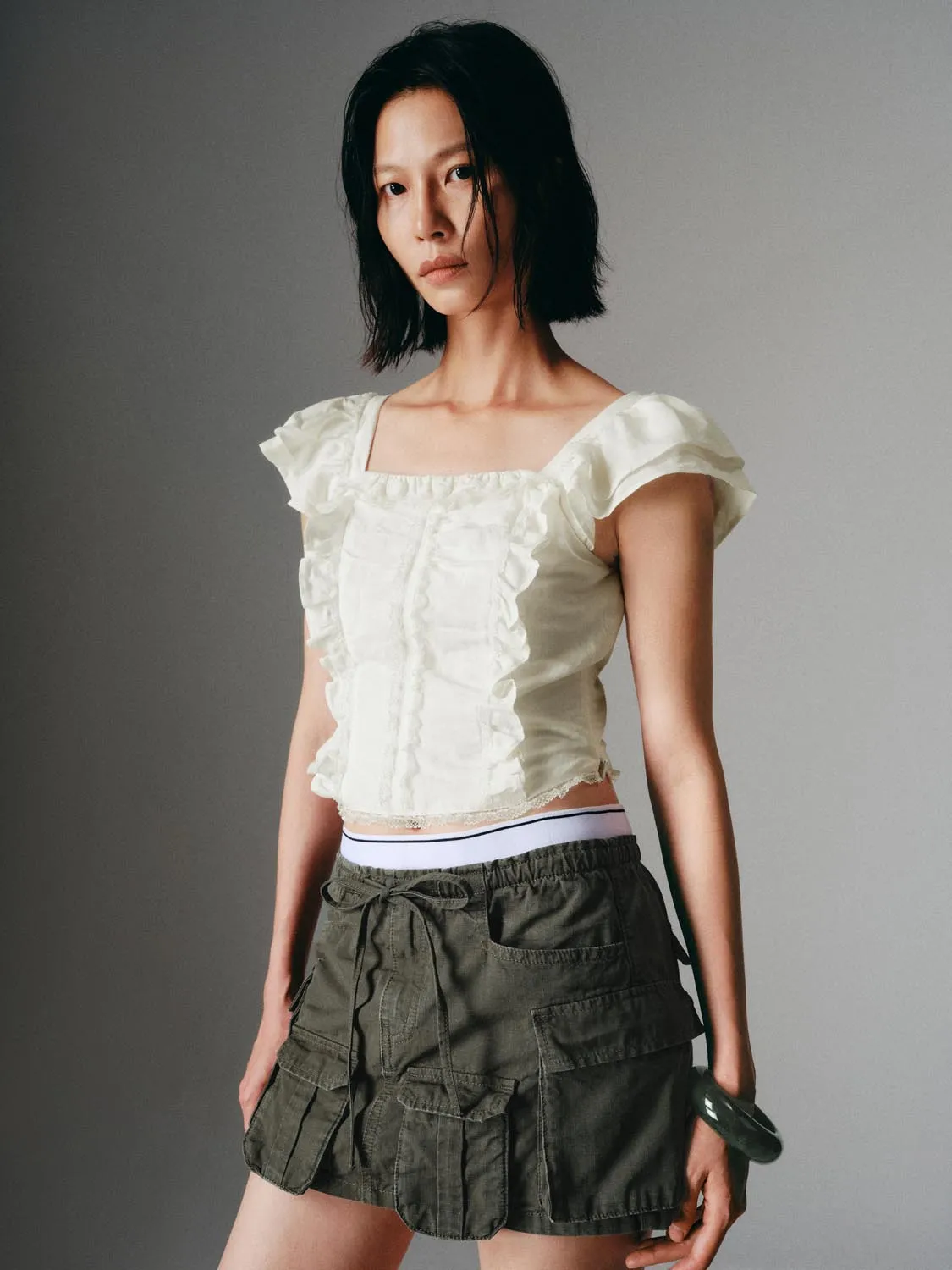 Frilled Overhead Shirts sold by Urban Revivo product image thumbnail 2