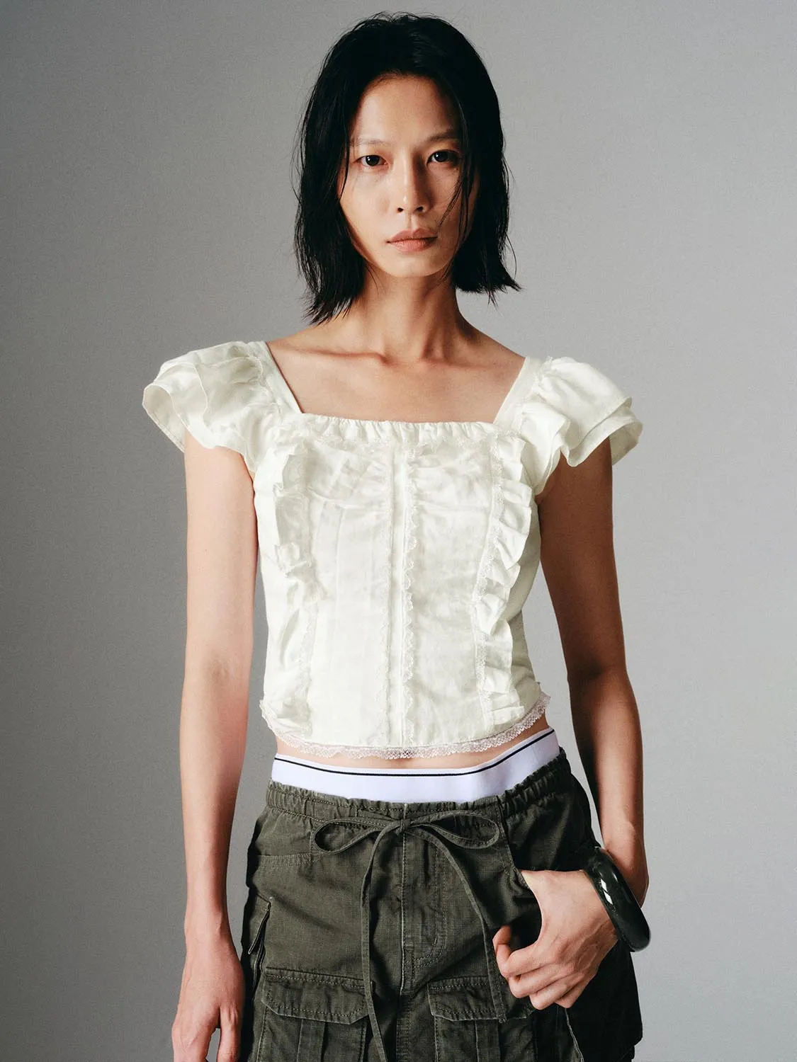 Frilled Overhead Shirts sold by Urban Revivo
