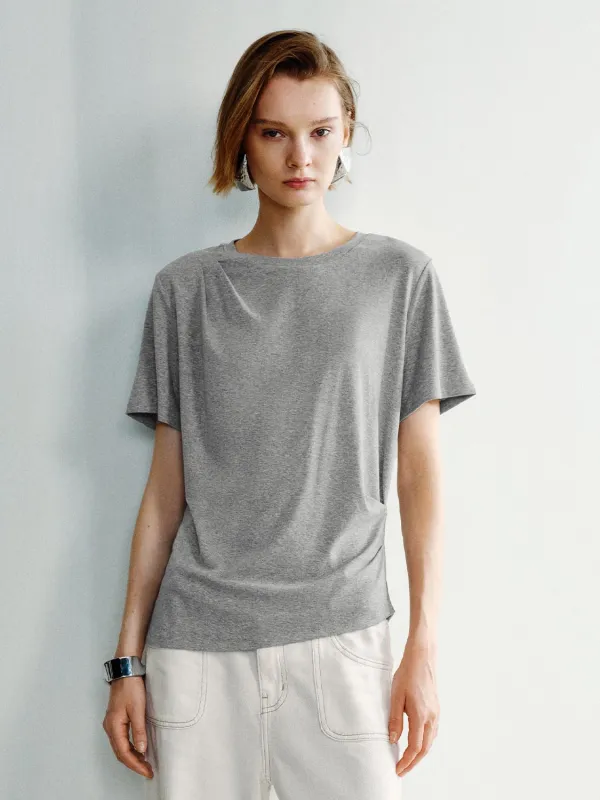 Ruched Short Sleeve T-Shirts sold by Urban Revivo