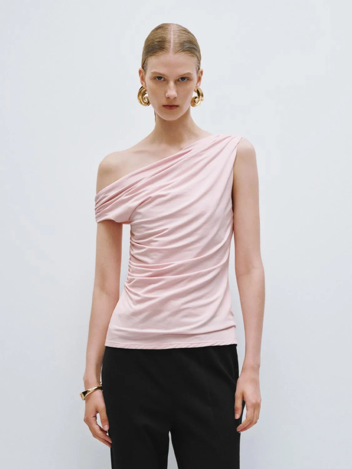 One Shoulder Ruched Tops sold by Urban Revivo