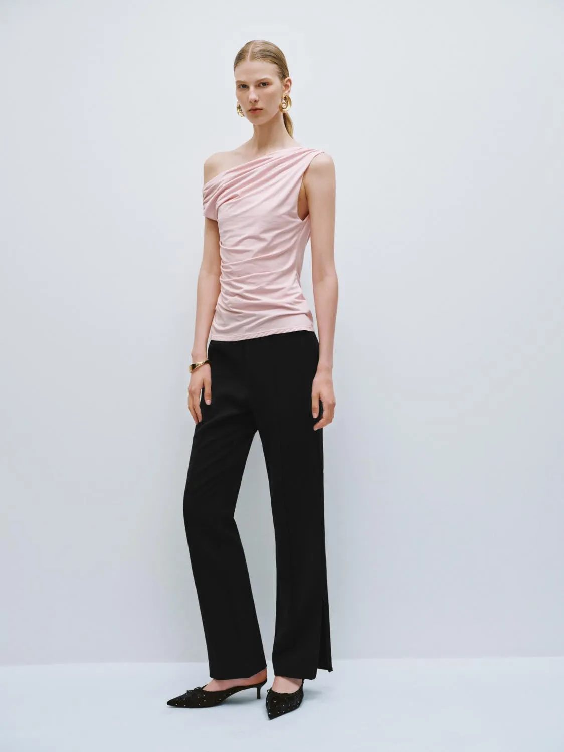 One Shoulder Ruched Tops sold by Urban Revivo product image thumbnail 5