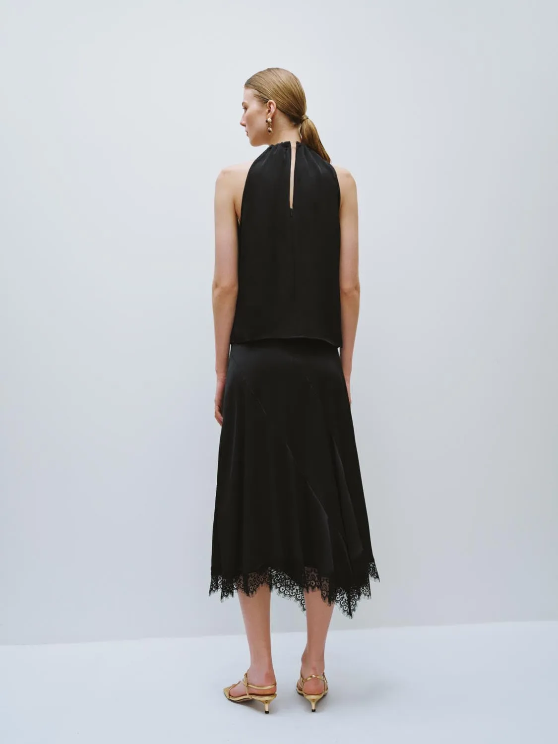 Irregular Lace Hem A-Line Skirts sold by Urban Revivo product image thumbnail 4
