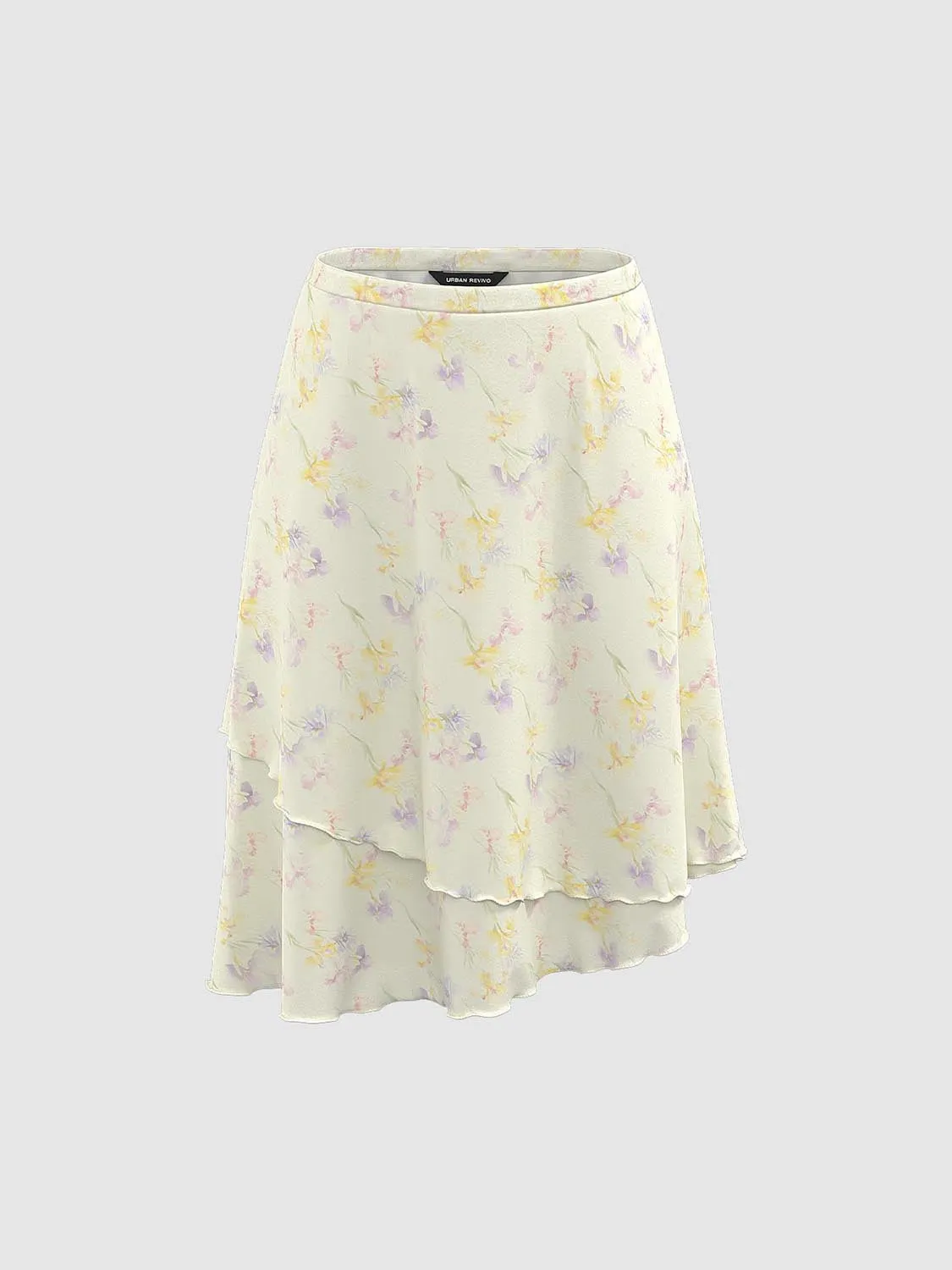 Irregular Floral Fishtail Skirts sold by Urban Revivo