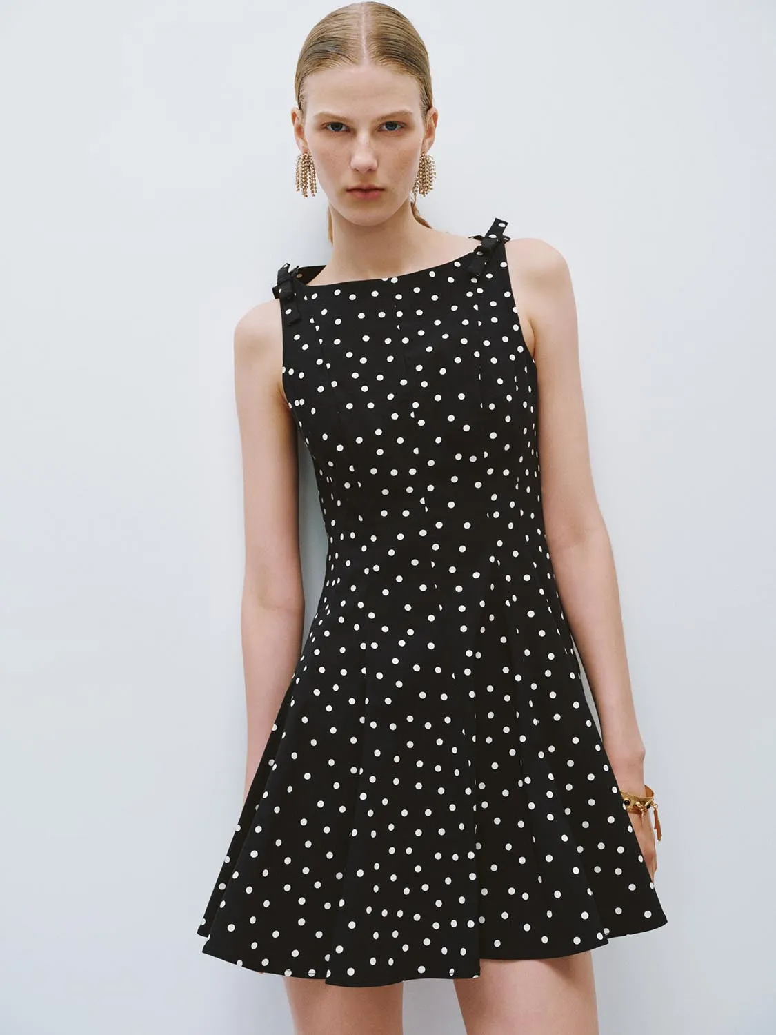 Polka Dot Flared Dresses sold by Urban Revivo