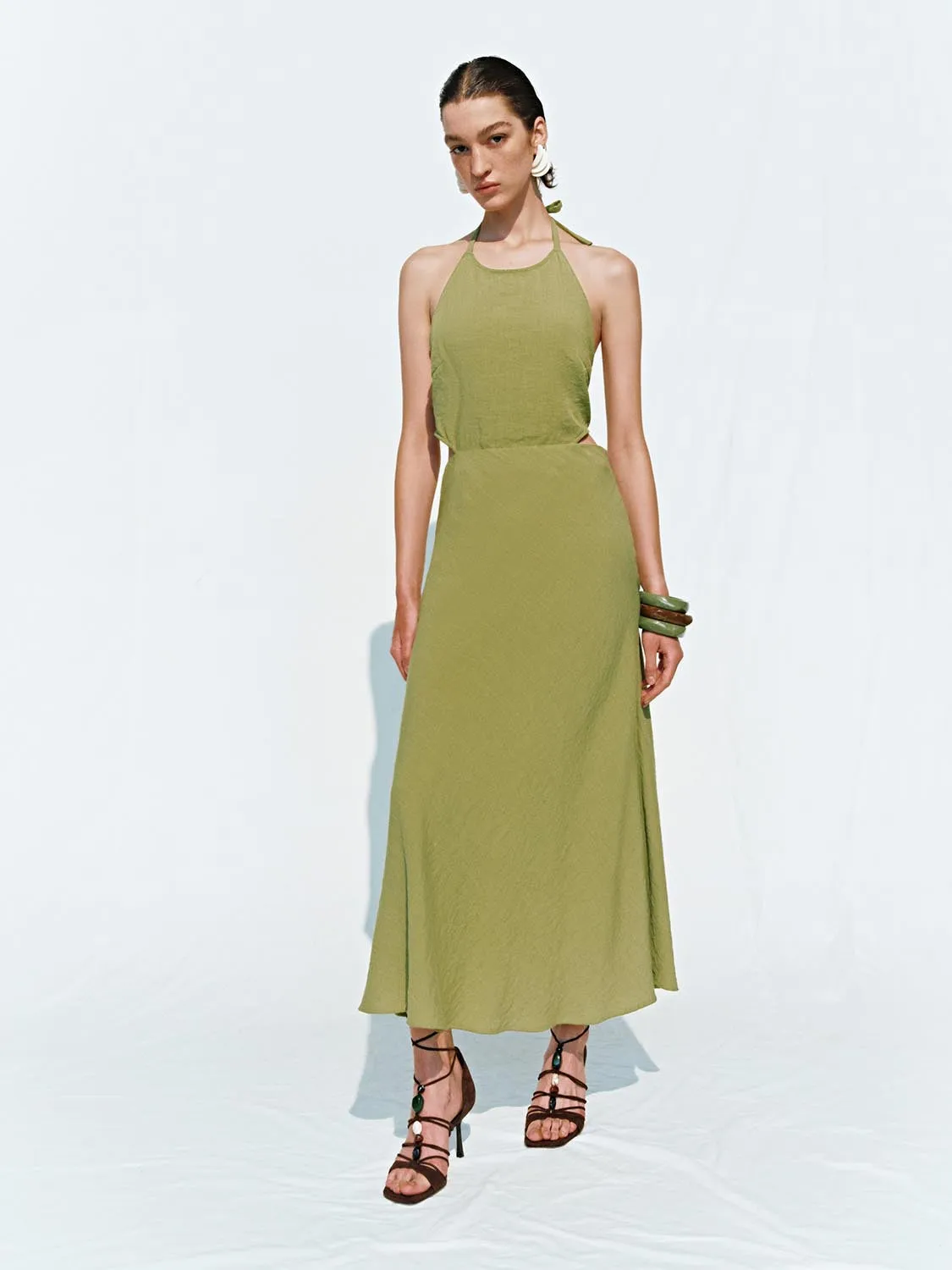 Halter Neck Straight Maxi Dresses sold by Urban Revivo
