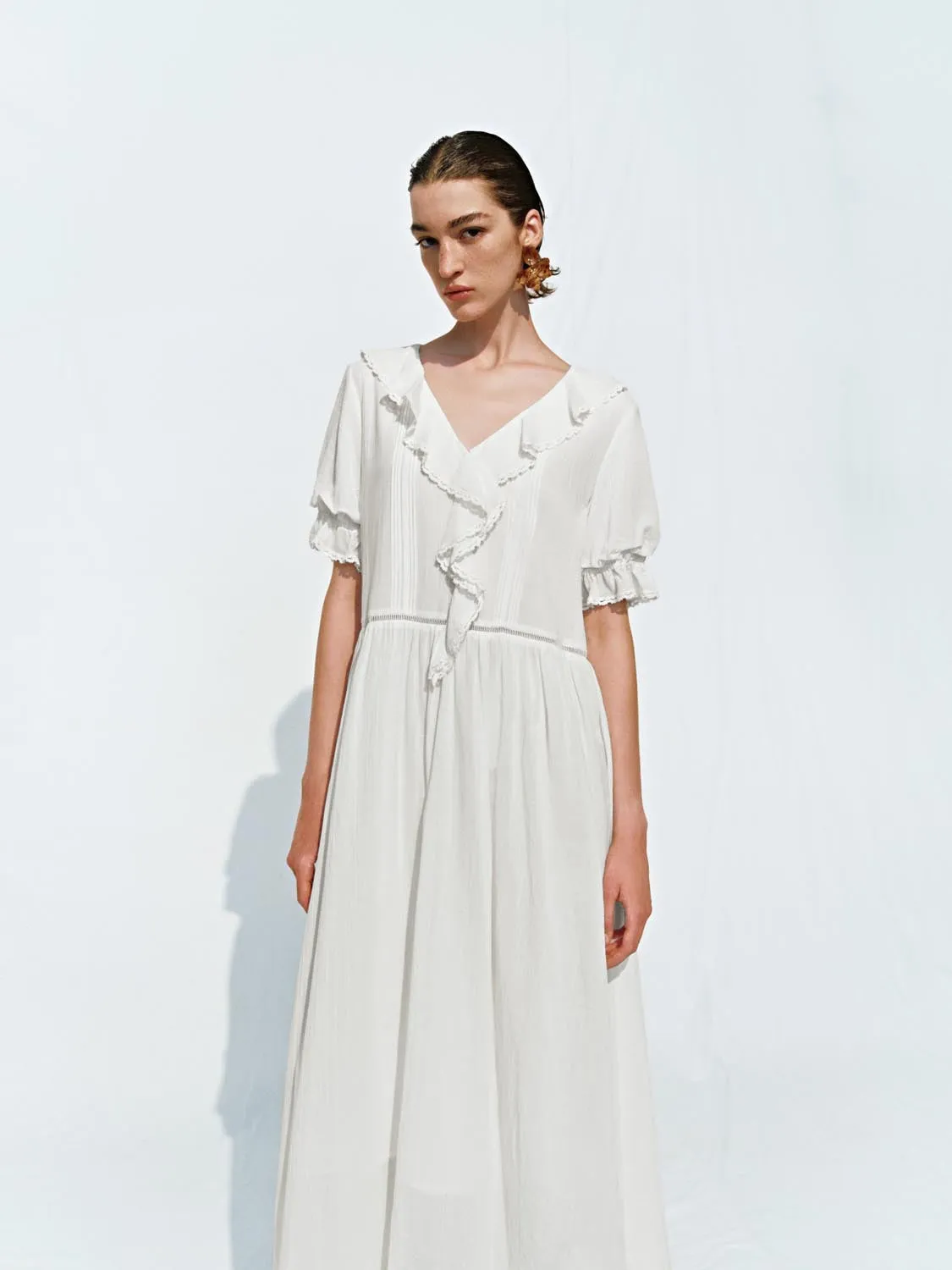 Ruffle A-Line Maxi Dresses sold by Urban Revivo product image thumbnail 4