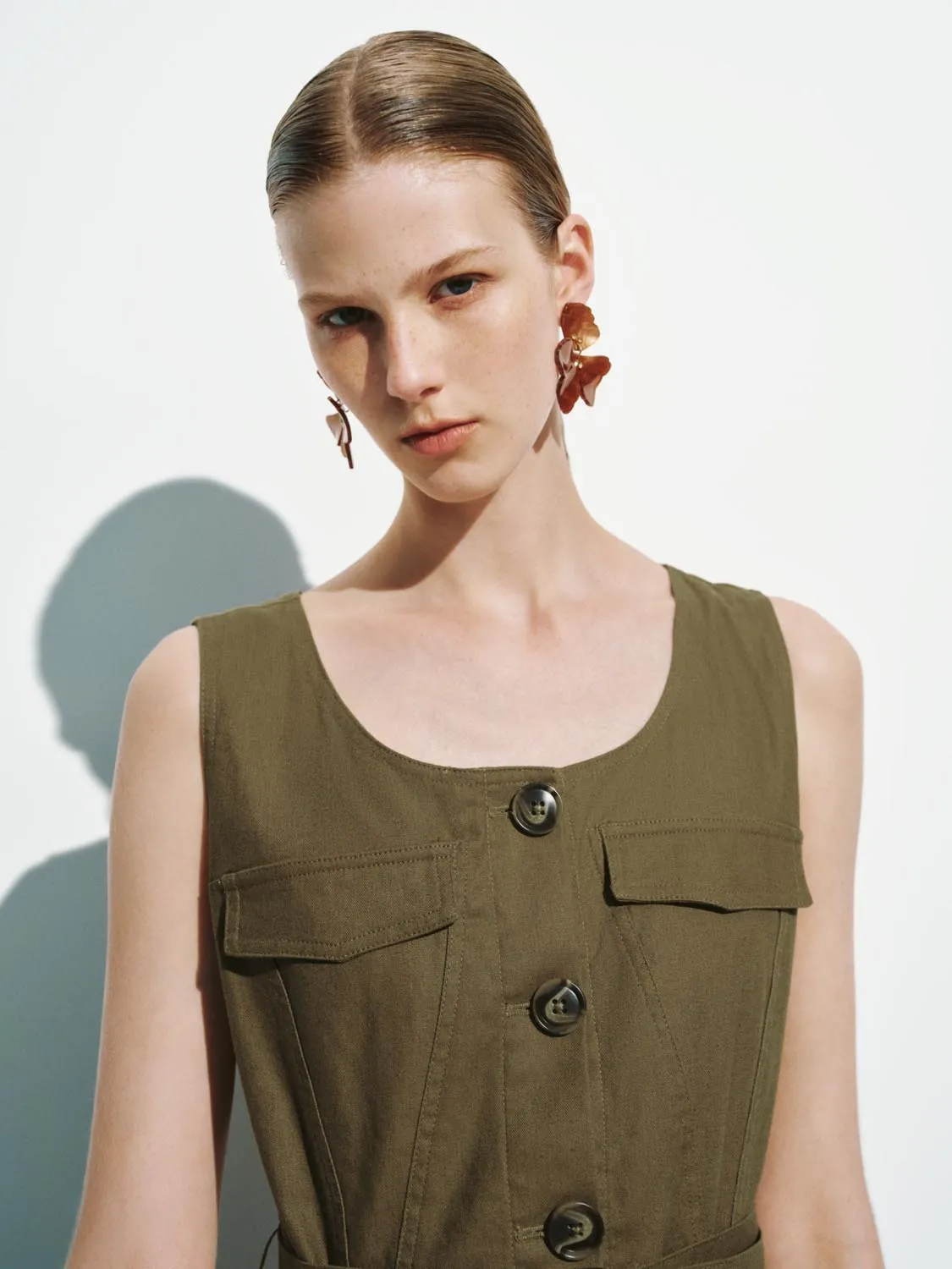 Belted Sleeveless Skater Mini Dresses sold by Urban Revivo product image thumbnail 3