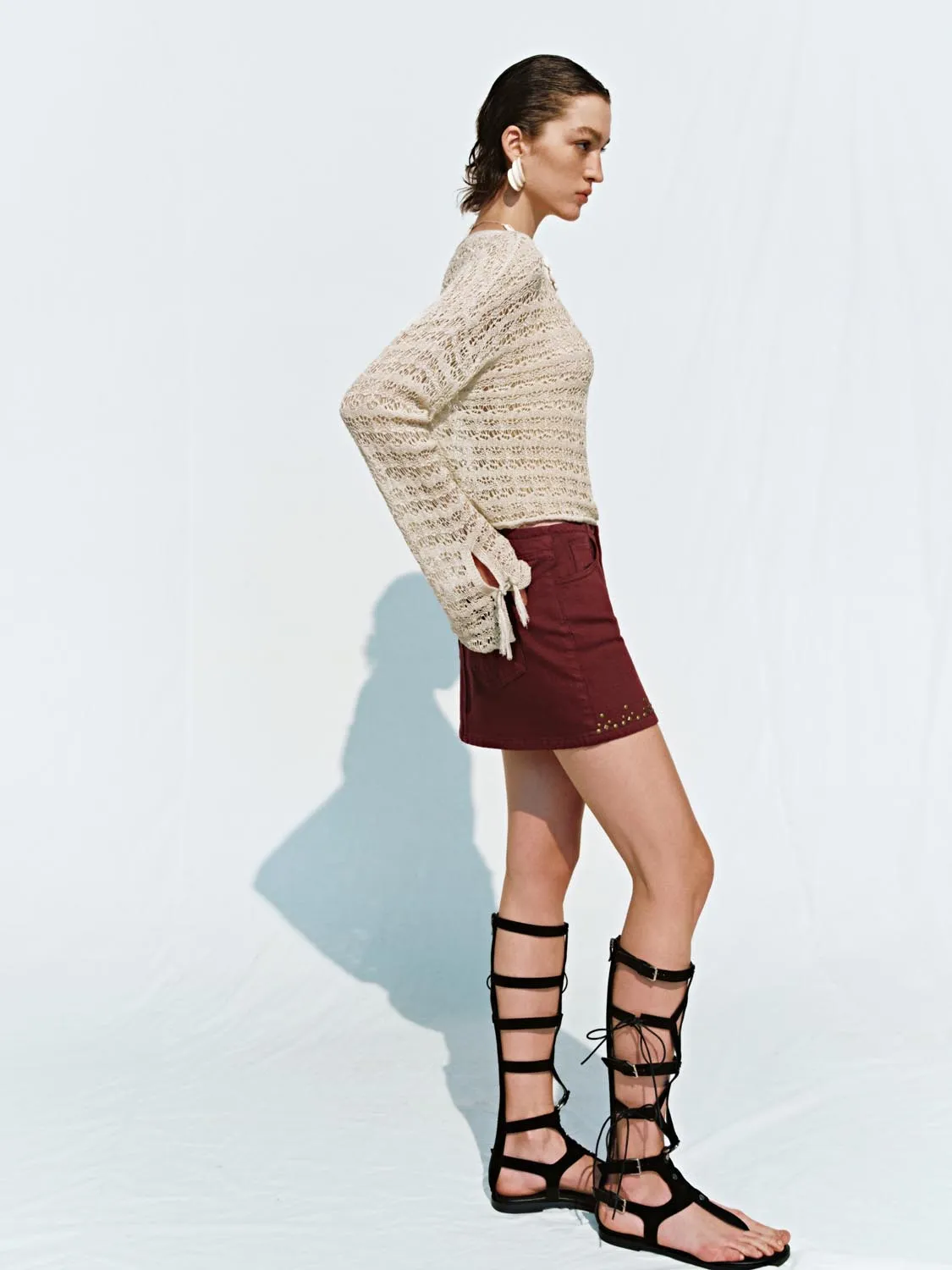 Crochet Knitted T-Shirts sold by Urban Revivo product image thumbnail 4