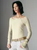 Halter Neck Long Sleeve T-Shirts sold by Urban Revivo