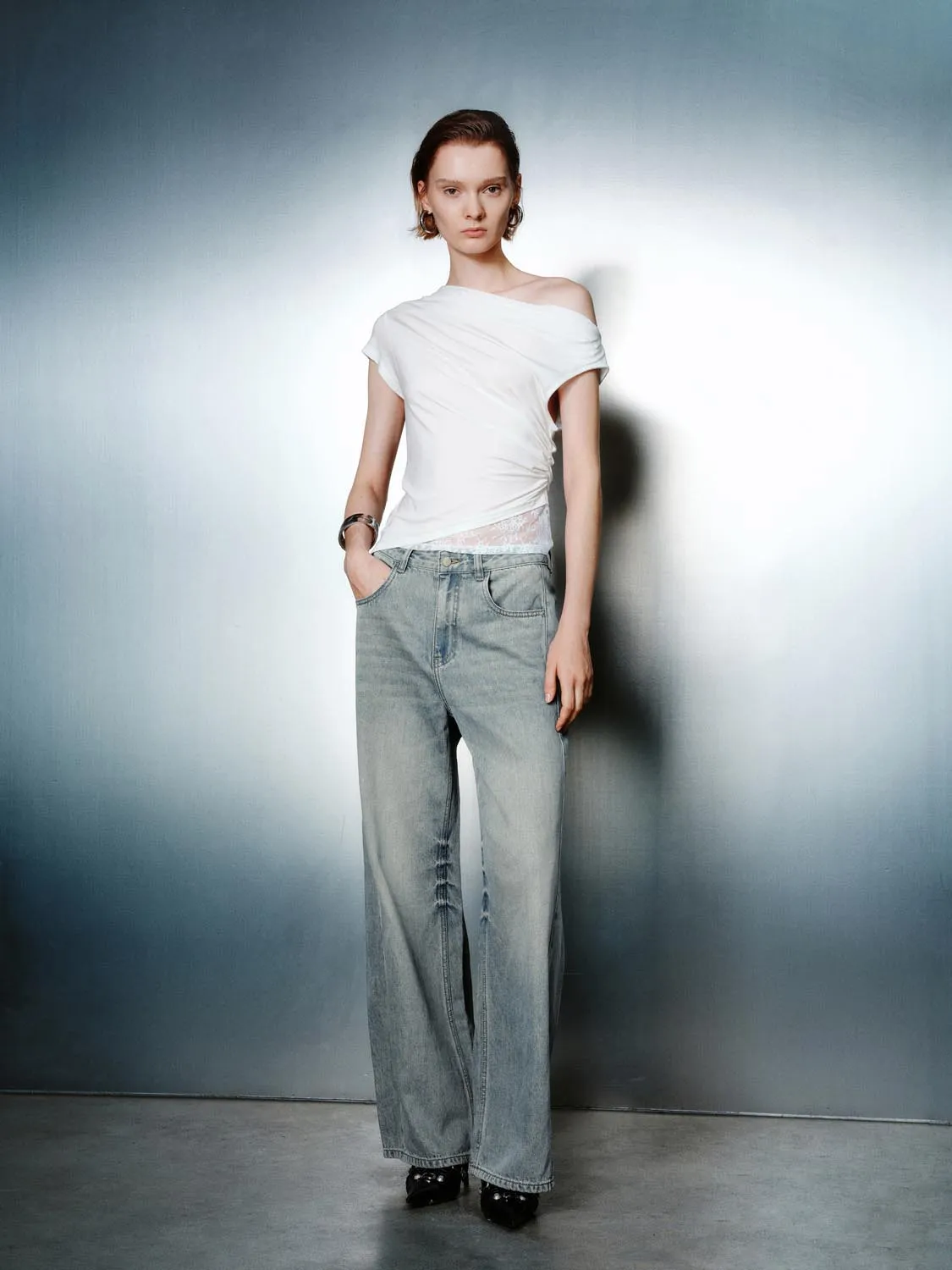 One Shoulder Ruched Blouses sold by Urban Revivo product image thumbnail 3